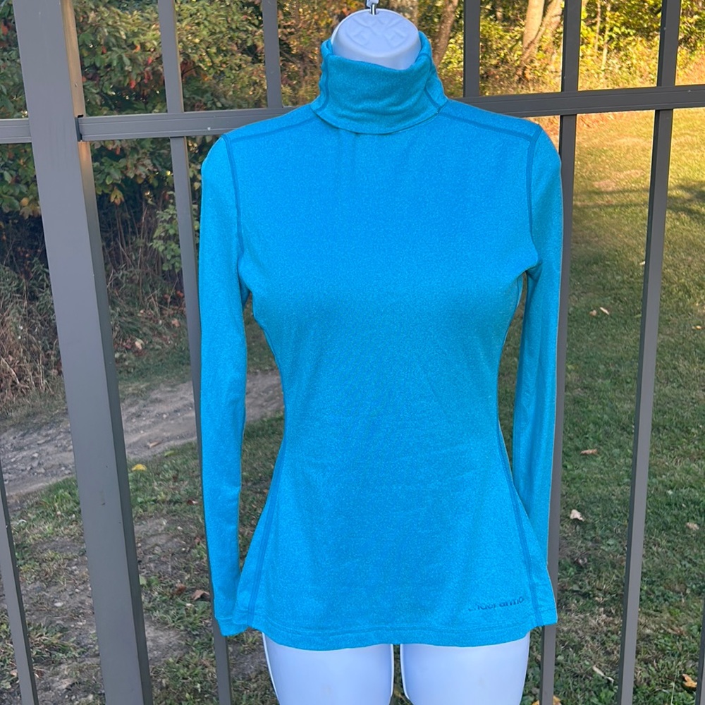 Under Armour Blue Heatgear Fitted Long Sleeve Turtleneck Size Small